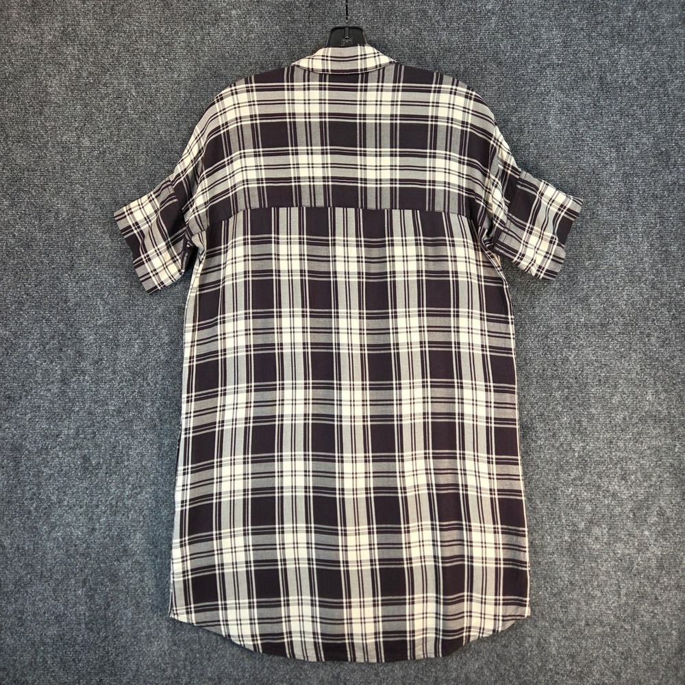 Madewell Plaid Shirt Dress Women's XS Relaxed Fit Casual Summer Mini Pockets - Picture 10 of 13